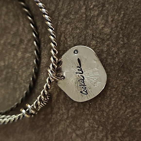 Vintage COOKIE LEE Initial C Twisted Metal Bangle Bypass Bracelet - Picture 6 of 6